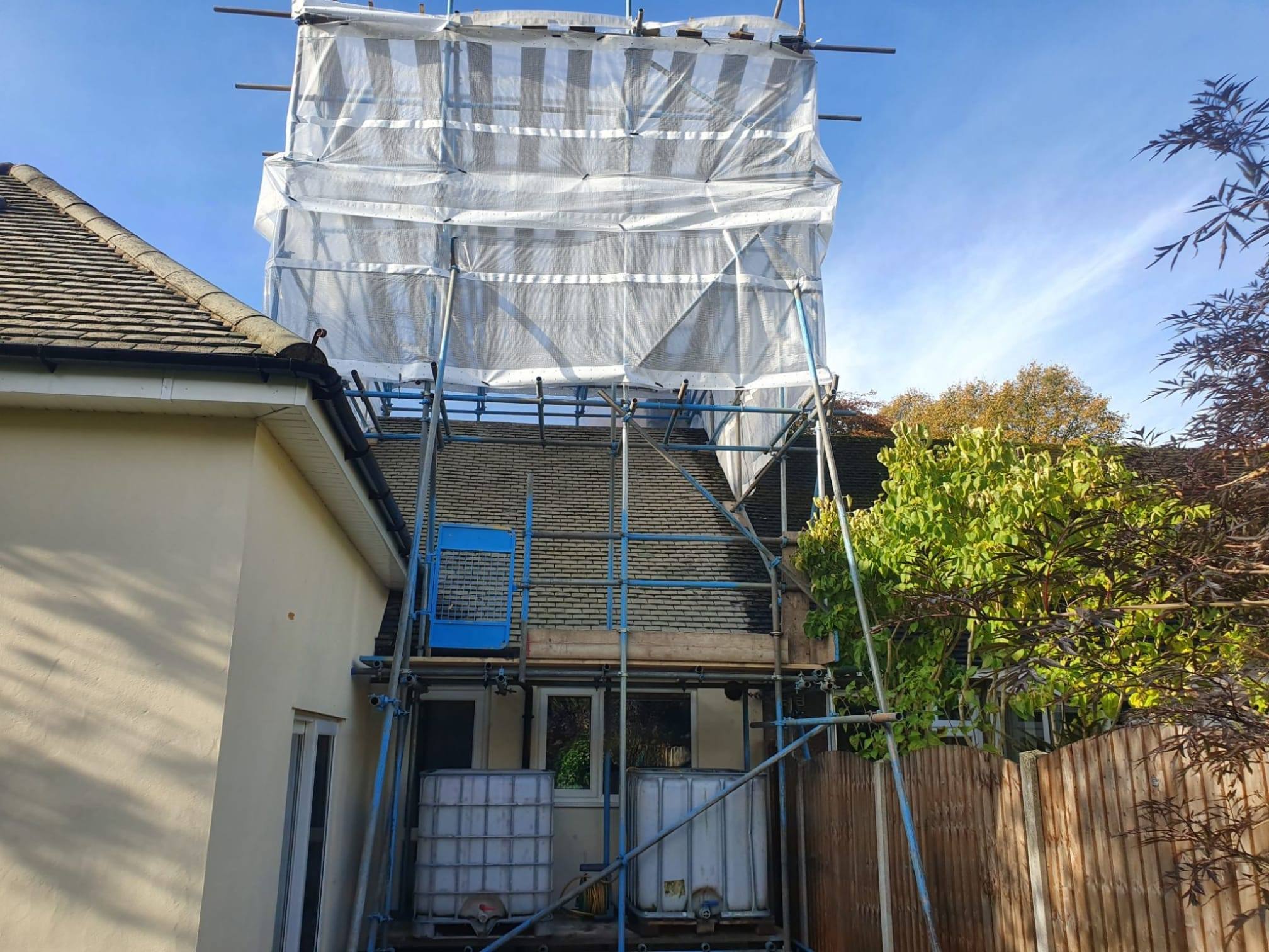 Temporary Roof Cover in Lancaster Elite Scaffolds Portfolio