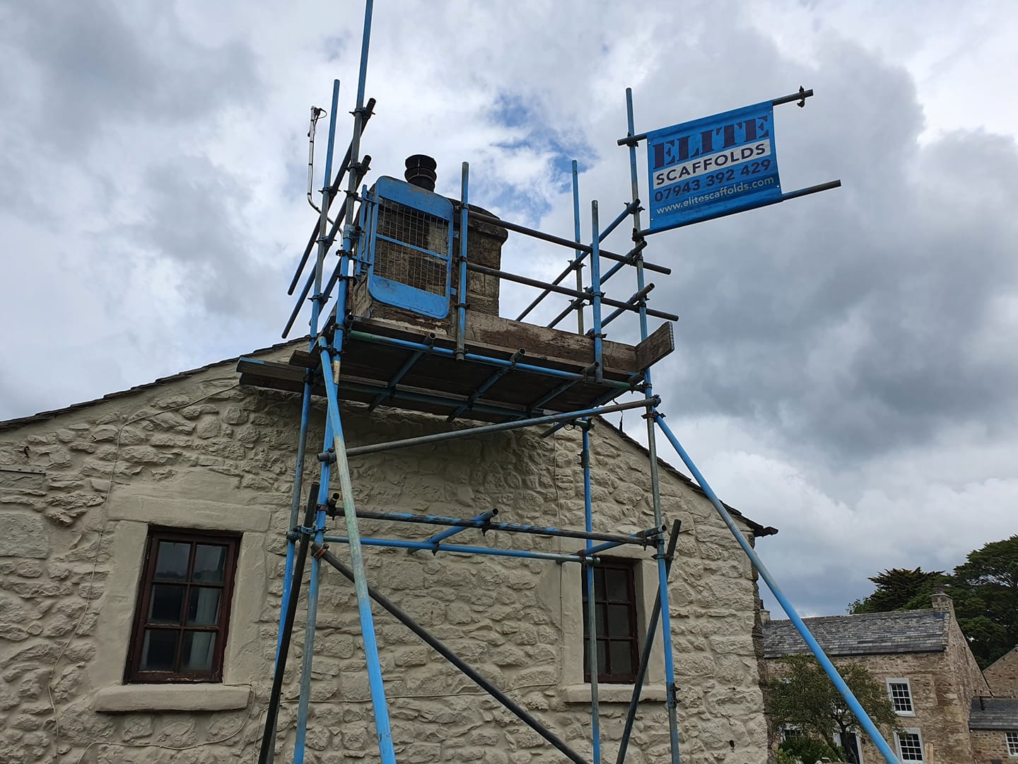 Chimney Stack Scaffolding in Lancashire | Elite Scaffolds | Portfolio