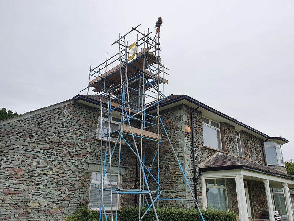four-storey scaffold Cumbria