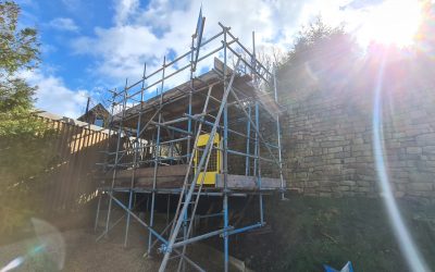 Scaffolders in Caton