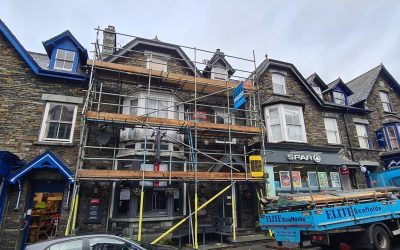 Scaffolders in Ambleside