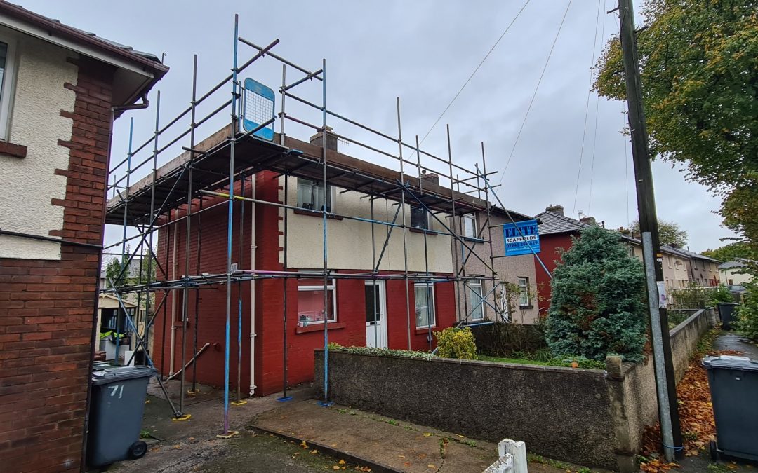 Roof Repair Scaffold in Lancaster